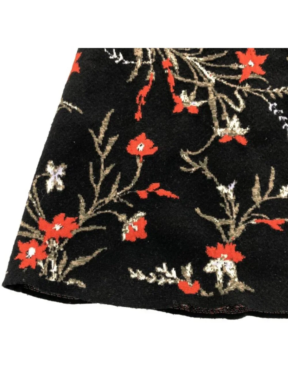 Balenciaga Flower Jacquard Knit Skirt Black 36